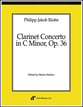 Clarinet Concerto in C minor, Op. 36 Study Scores sheet music cover